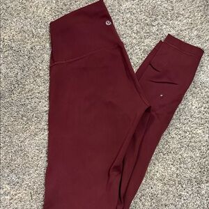 Lululemon Athletica Burgundy Leggings